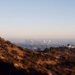 a photo of the landscape at griffith park in los angeles