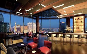 SKyBar in Las Vegas - a bar atop a large hotel with a sultry ambience