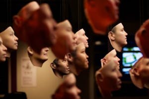 floating faces exhibit at Exploratorium