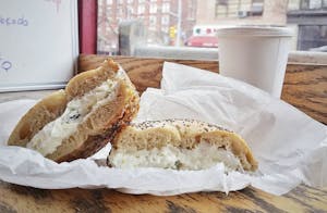 Cream Cheese bagel sandwich