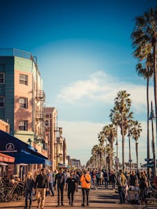 Venice Boardwalk on Venice Beach in California