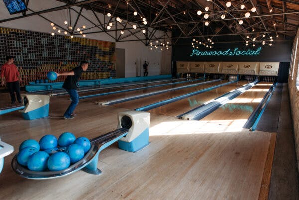 Pinewood Social bowling alley