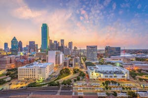 a view of Dallas skyline