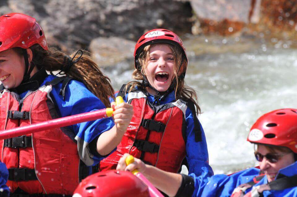 white water rafting with kids