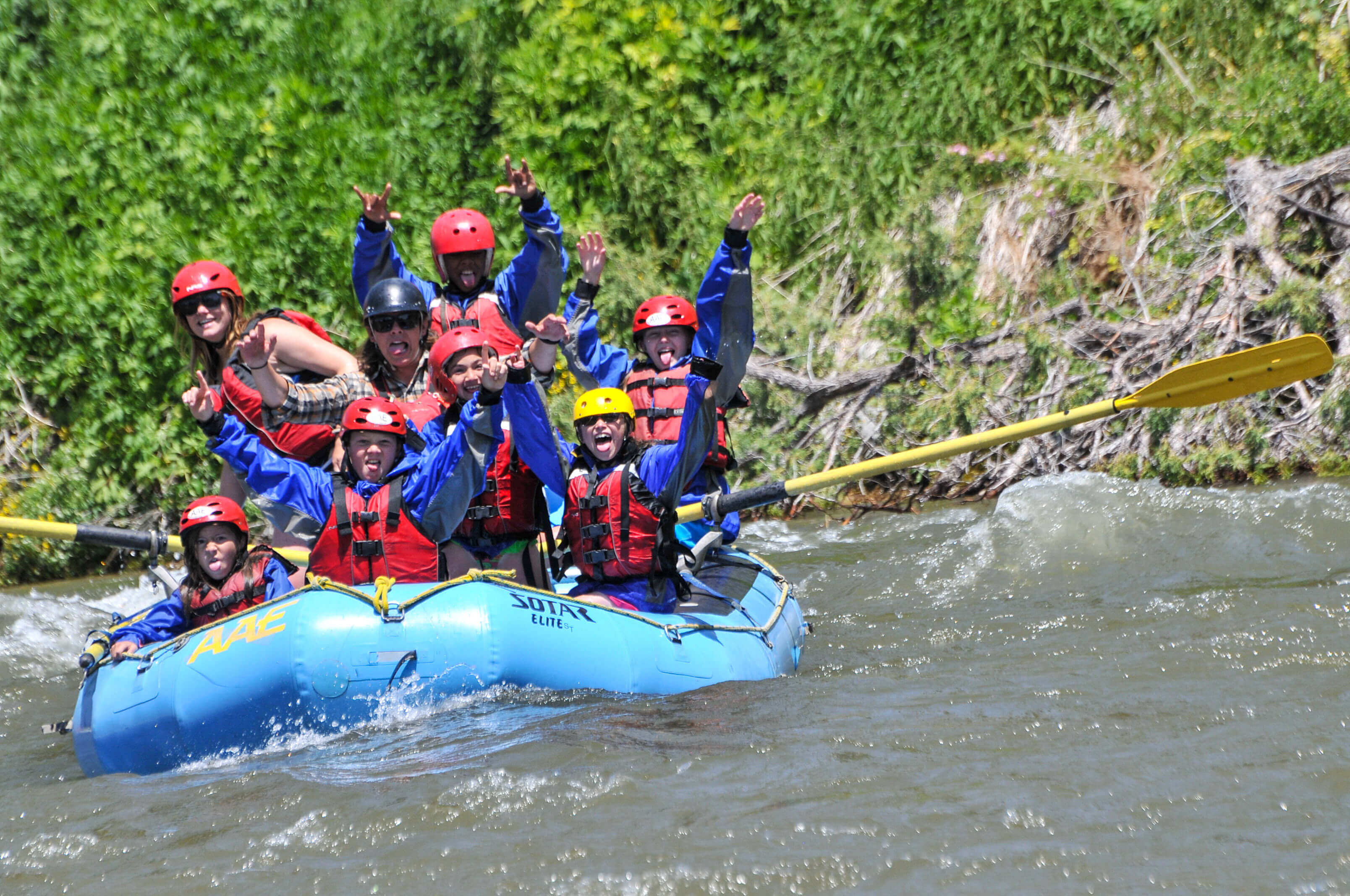 white water rafting with kids