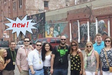 A tour group in Brooklyn