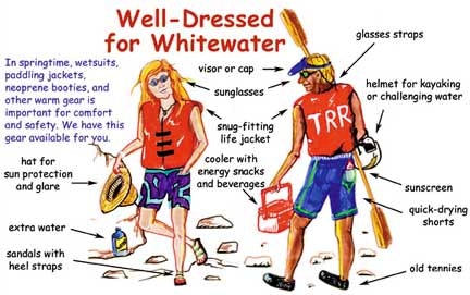 whitewater rafting attire