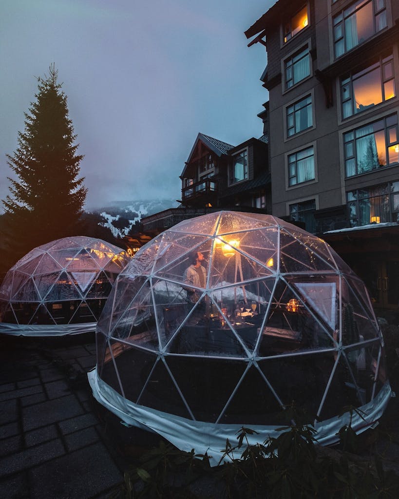 Geodomes at Raven's Room Whistler Village