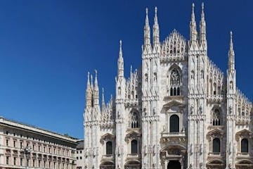 The outside of a cathedral in Milan