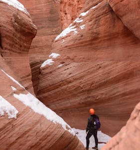 East Zion, Utah slot canyon in winter