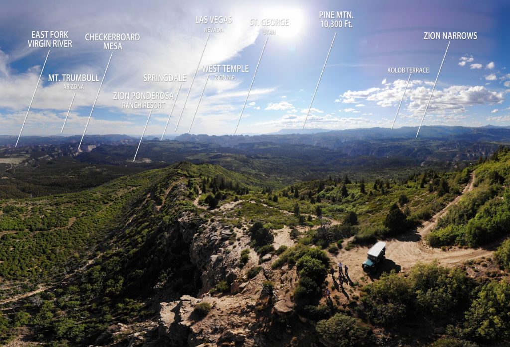 picture of Zion National Park with labels
