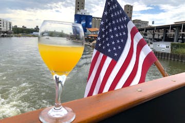 Mimosa on a boat