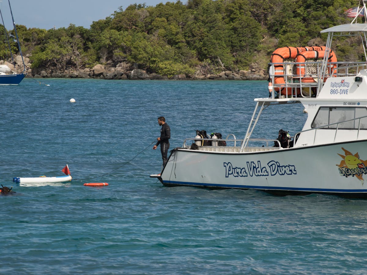 safety raft and pura vida boat