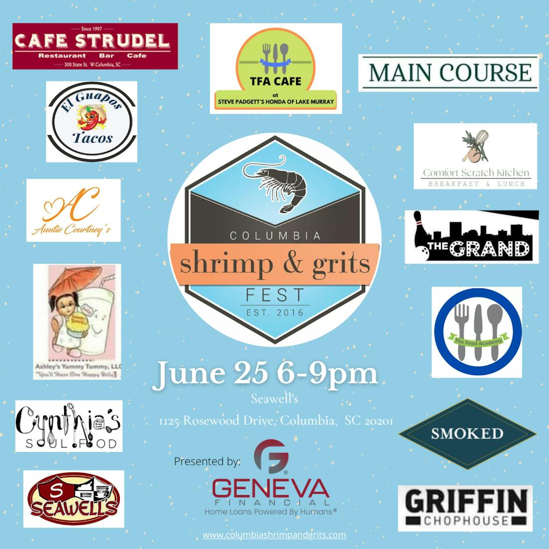 Participating Restaurants Columbia Shrimp and Grits Festival