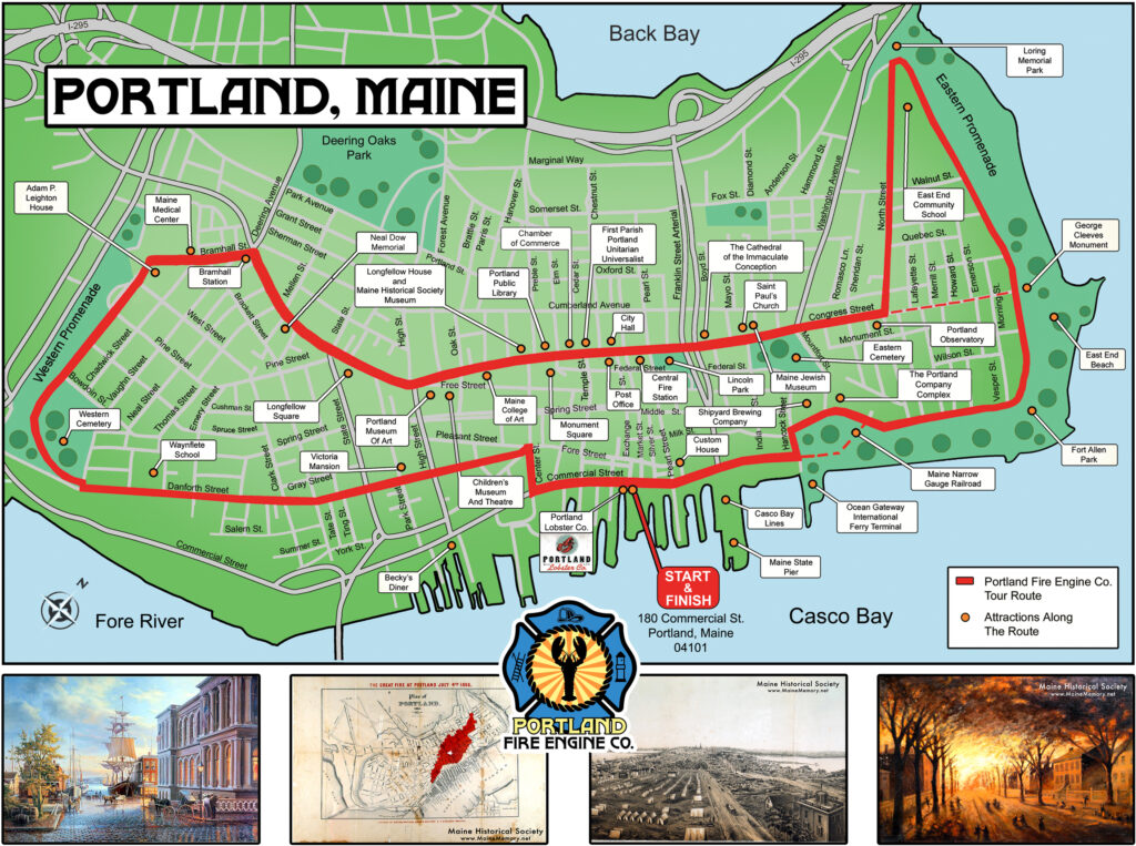 Tour Map Portland Fire Engine Co. Tours Maine