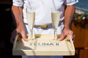 Experience an intimate engagement cruise with breathtaking sunset views and a bottle of bubbly celebratory champagne on our romantic sailboat Sail Selina in St Michaels. Private charter only