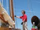 Sail Selina II Saint Michaels Maryland Chesapeake Sailing tours boat trips raising the sail