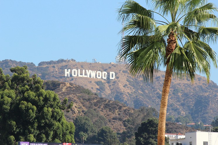 View of the Hollywood sign