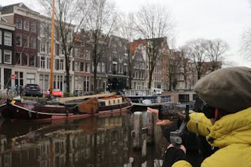 a guide showing a boat on a canal