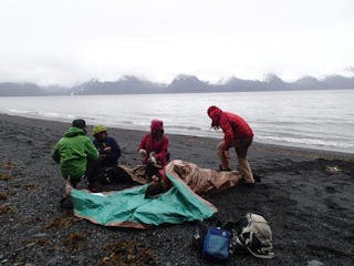 participants of Wilderness First Responder training near Seward, Alaska