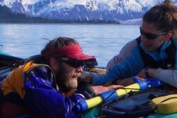 Participants of Kayaking class near Seward, Alaska