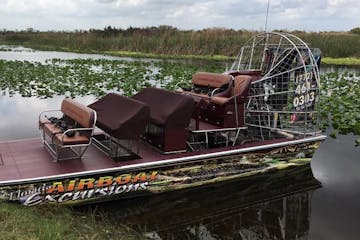 Airboat on top of the swamp