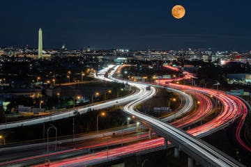 Full Moon Over DC from the Sky Dome, Crystal City
