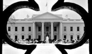 The White House in the snow