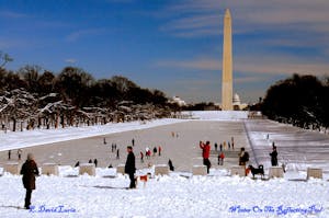 The Reflecting Pool in the Snow, Washington, DC