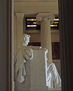 Statue of Lincoln in the Lincoln Memorial