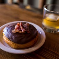 Whiskey, bacon, and donut