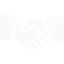 White handshake icon