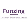 Violet Funzing logo with the words ´discover, experience, create ´below the word´Funzing´