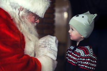 santa with little boy