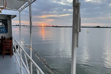 zonsondergang aan boord