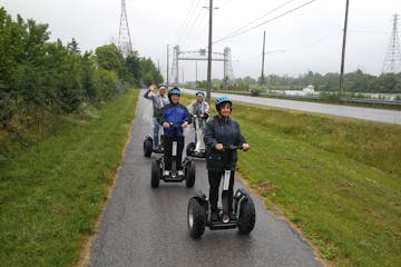 People on zdegways next to the Welland Canal