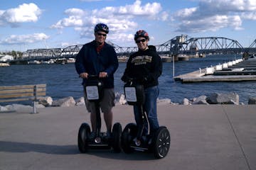 Couple on Segways by the Bay