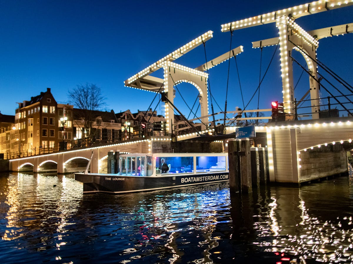The Lounge sailing the canals at Amsterdam Light Festival