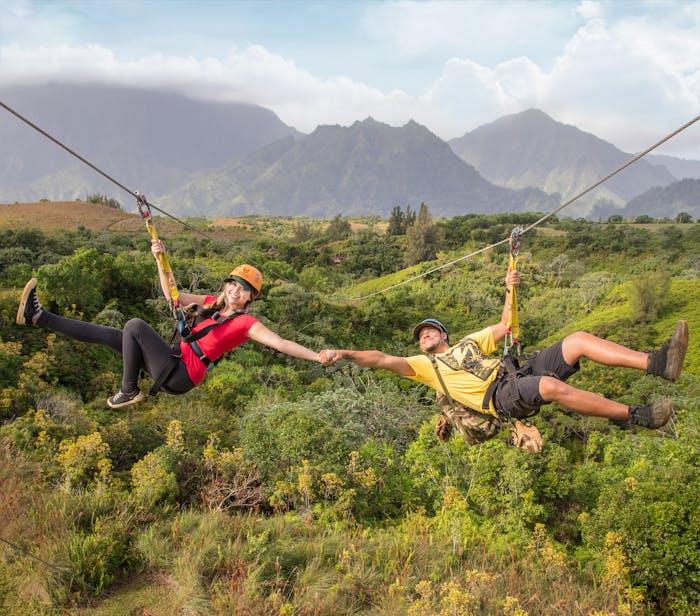 Kauai Zipline Tour And Waterfall Swim Zip N Dip Princeville Ranch