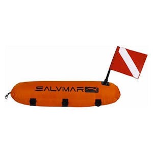 float for snorkeling. Long Toledo shaped with a dive flag sticking up from back