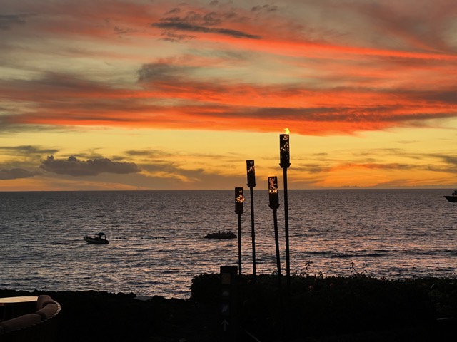 a sunset over a body of water