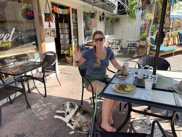 a person sitting at a table