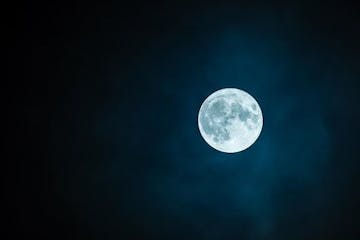 A full moon at night