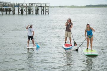 People on a paddle board