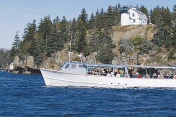The Sea Princess cruising the Atlantic Ocean near Northeast Harbor, Maine