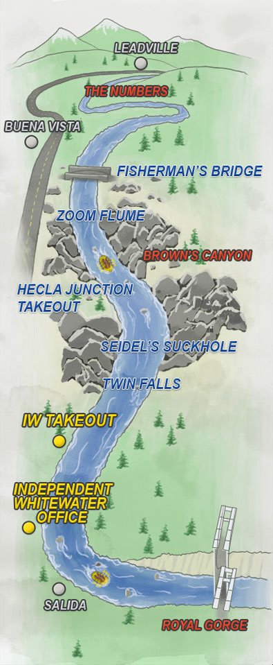 map of independent whitewater's route