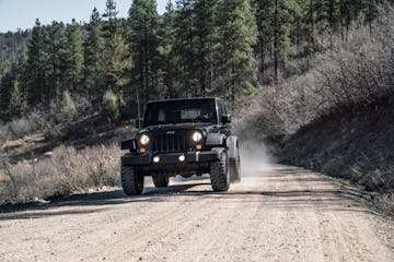 Jeep on a dirt road
