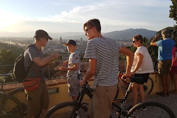 People enjoying Florence views during sunset