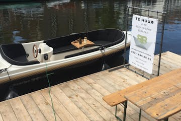 A boat in a canal