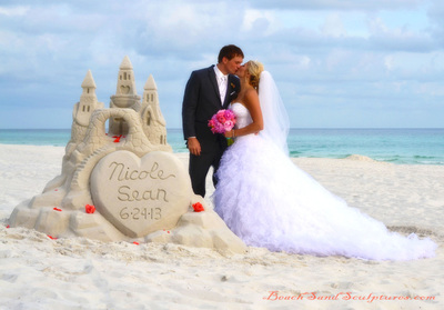 Sand Castle Wedding & Proposal | Beach Sand Sculptures